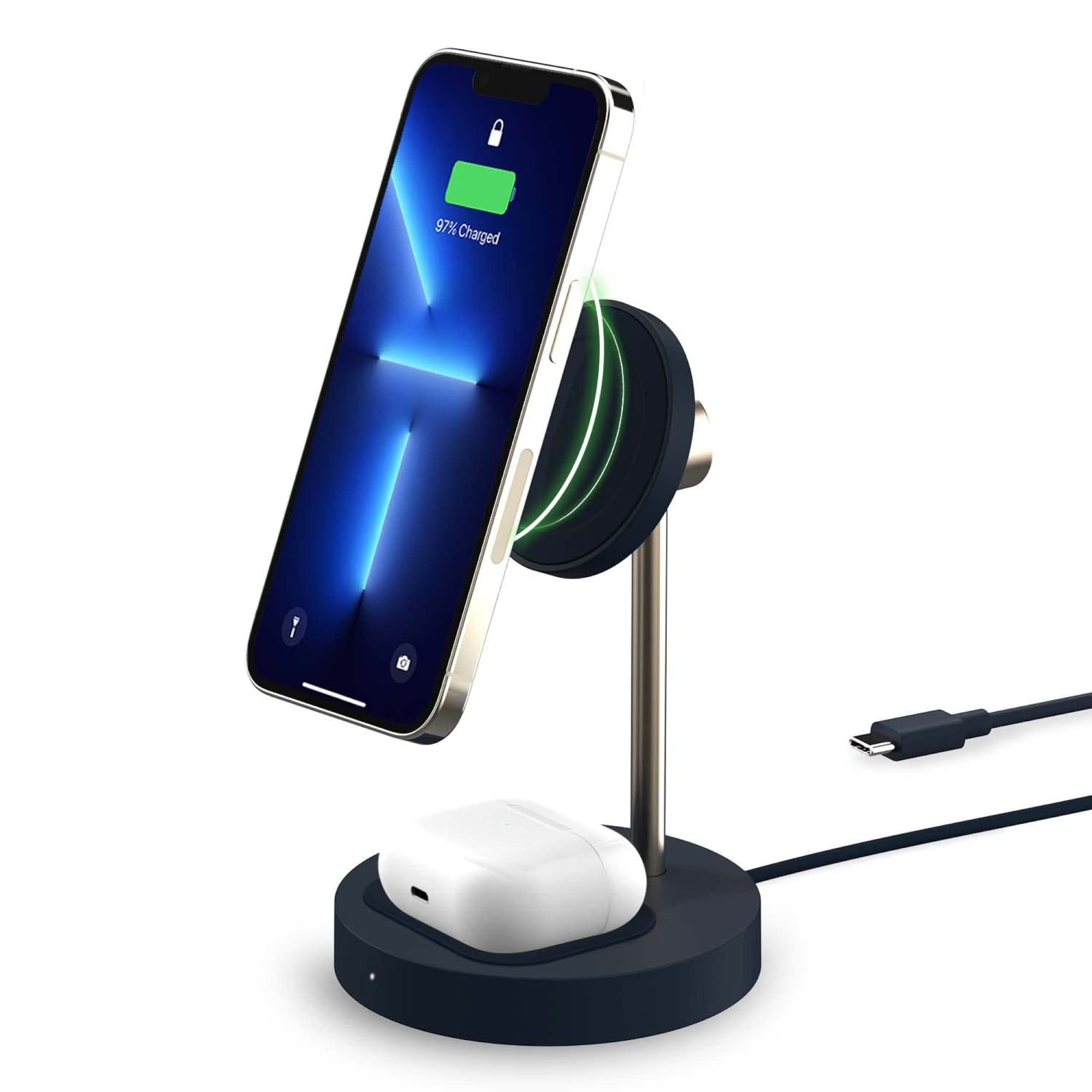 【超美品】Apple iPhone 13 、Magnetic Charger付 Amazon.com: iOttie Velox Magnetic Wireless Duo Stand. 7.5W